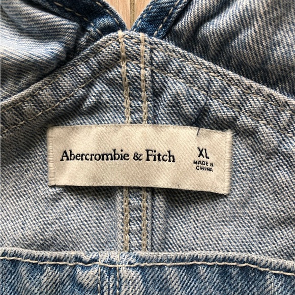 Abercrombie & Fitch Denim Overalls in Light Blue Size XL - Picture 7 of 12